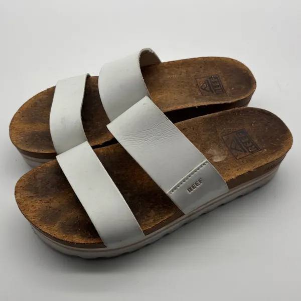Reef Cushion Vista Hi White Double Strap Platform Sandals Womens 7 - Image 9