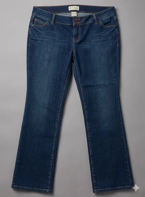 Liz Lange Dark Wash Maternity Bootcut Jeans (Size 6 - Image 5
