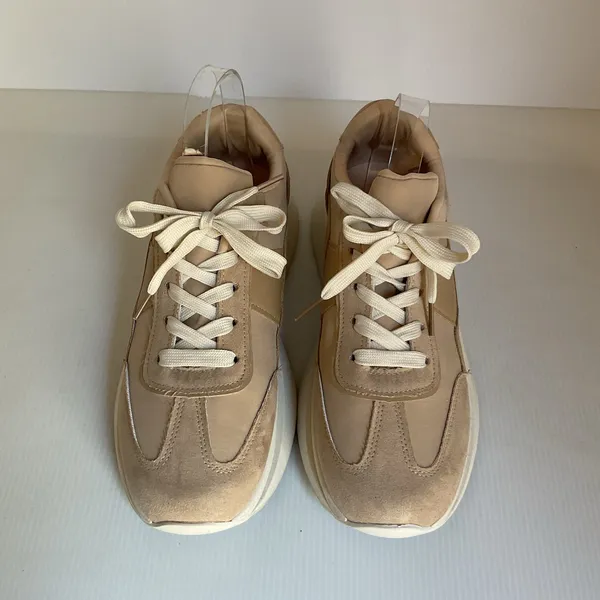 Madden Girl Chunky Platform Sneakers Beige Neutral Colorblock Casual Shoes Sz 10 - Image 8