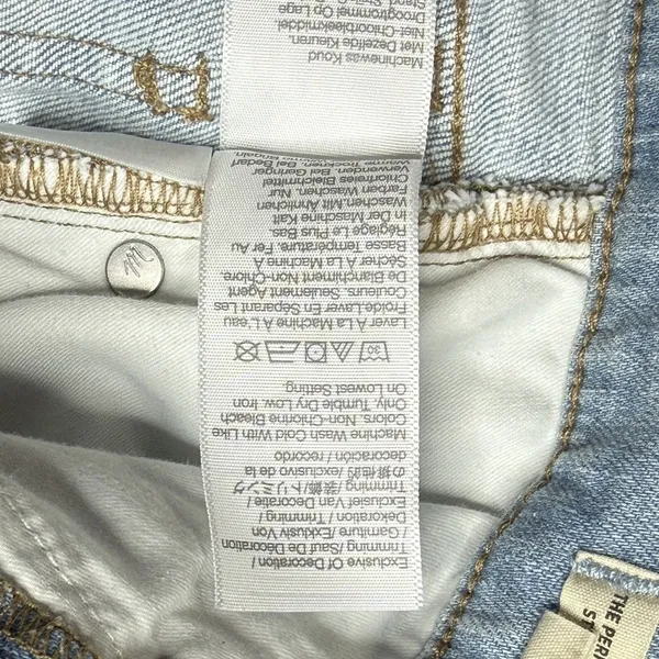 Madewell Perfect Vintage Straight Jean Womens 23T High Rise Hemp Blend Blue - Image 7