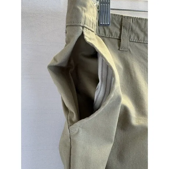 Dickies Womens Bootcut Work Pants Khaki Slim Fit‎ Stretch Durable wide leg 14R - Image 5