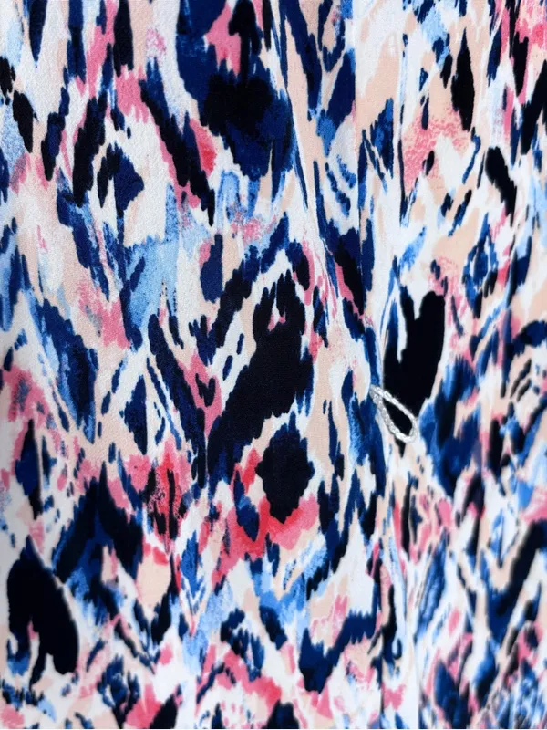 The Limited Ikat V-Neck Shift Dress Blue Pink Size Large NWT - Image 9