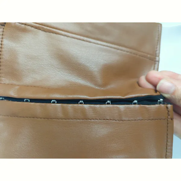 Zara Brown Corset Faux Leather Bustier Tube Chic‎ Women's Small Coastal Cowgirl - Image 3