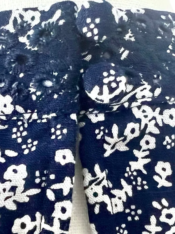 Chelsea & Violet Mini Floral Print Tiered Ruffle Long Sleeve Dress S Blue NWT - Image 9