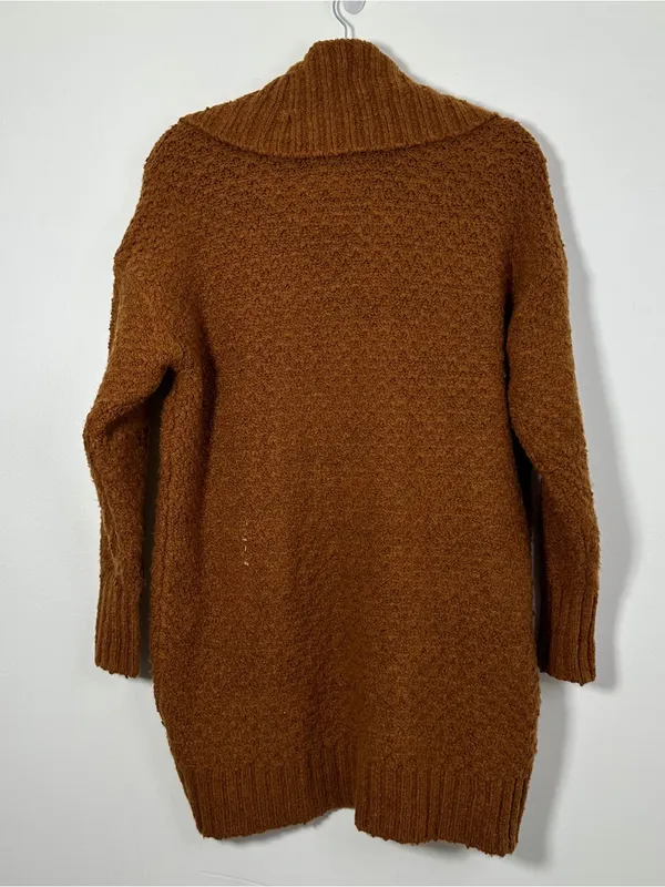 Anthropologie Women’s Small Rust Brown Oversized Open Front Cardigan - Image 5