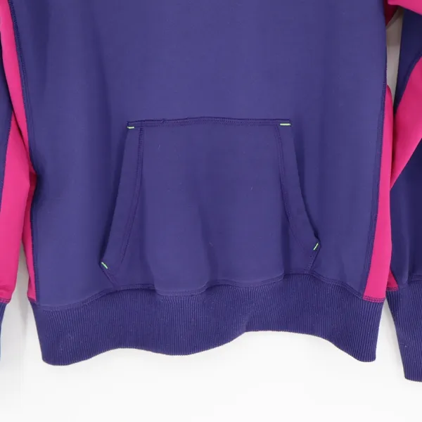 Nike Women's Therma-Fit Hoodie Size Medium Big Swoosh Purple Pink Athletic Green - Image 8