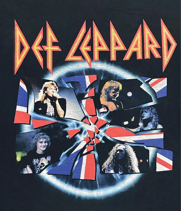 Def Leppard Rock Band Union Jack Graphic Shirt - Image 5