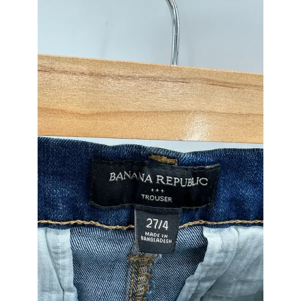 Banana Republic Womens‎ Denim Trouser Jeans Bootcut Blue Mid Rise 27/4 S/323405 - Image 6