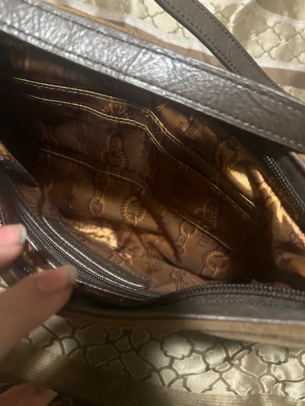 & Other Stories Brown suede purse - Image 5