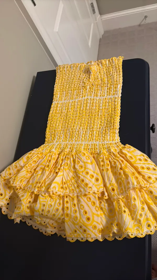 Yellow strapless dress - Image 2