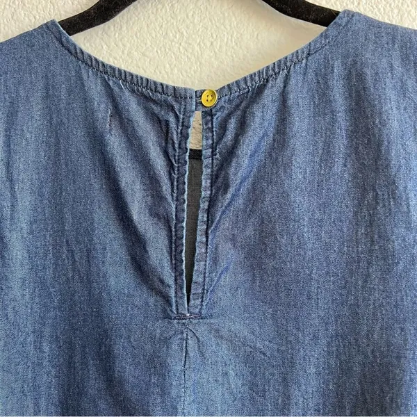 The Limited Sleeveless High-Low Denim Cotton Fit‎ & Flare Chambray Cotton Boho - Image 3