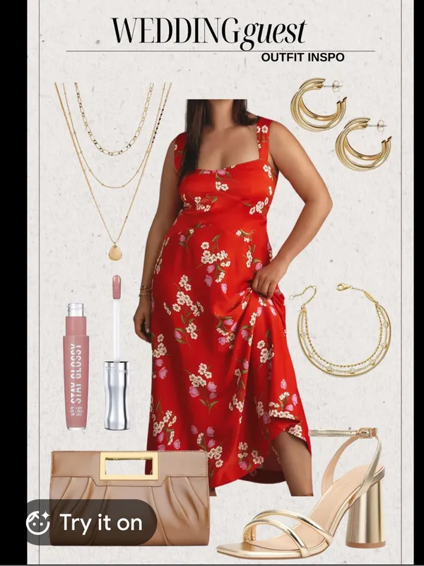 Betsey Johnson boho Red Floral Summer Party Picnic Pretty Feminine Dress 12 - Image 8