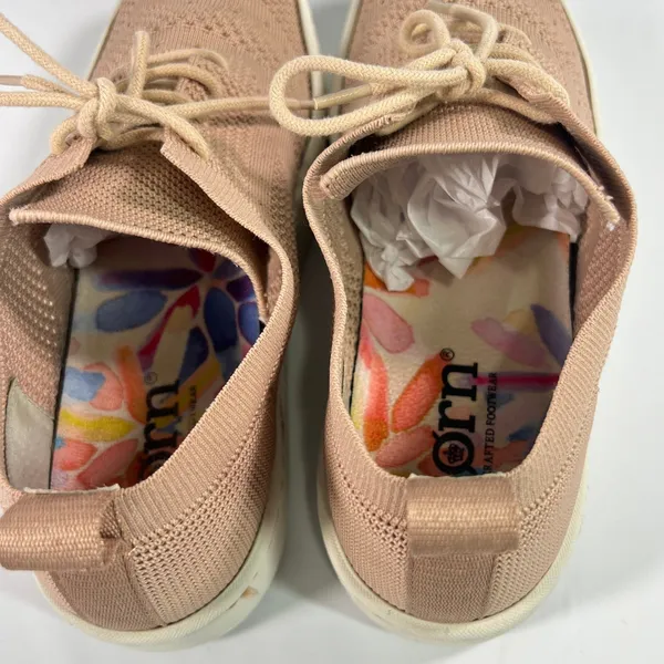 Born Sunburst Woven Platform Sneakers Blush Pink Knit Size‎ 8M Lace Up Comfort - Image 7