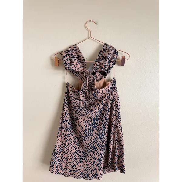 O'Neill Mini Dress Size‎ S Tan Lila Mini Animal Print Cutout Halter SP3416079W - Image 2