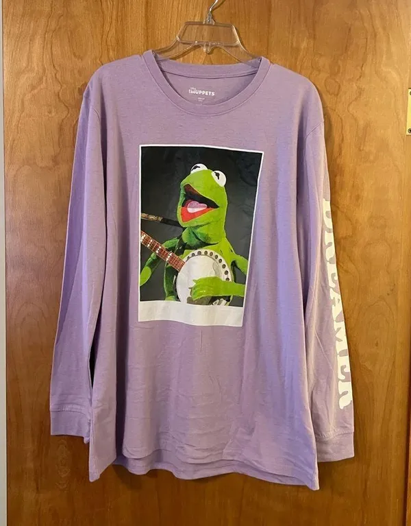 Disney The Muppets Kermit The Frog DREAMER Long Sleeve Shirt NWT Size XL 46-48 - Image 9
