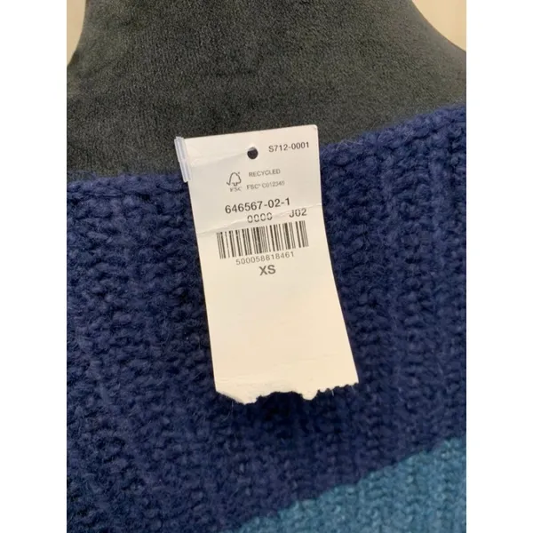 NWT Old Navy Sweater XS Stripes Blue Pink Orange - Image 6