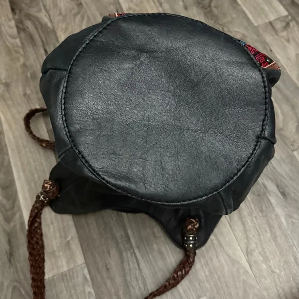 The Sak Indio Tribal Bohemian Embroidered Leather Hobo Bag - Image 6