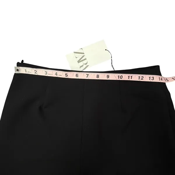 ZARA Black High Waisted Sailor Skort Gold Button Mini S 4 6 NWT - Image 9