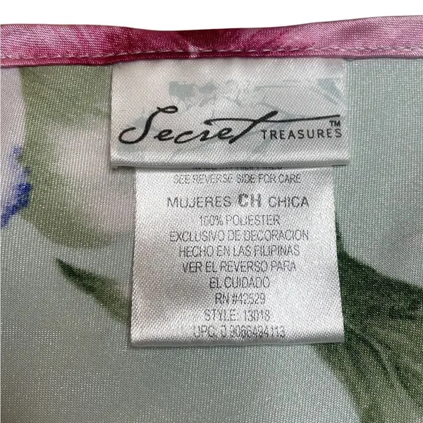 Y2K Vintage Secret Treasures Floral Satin babydoll slip dress camisole small - Image 5