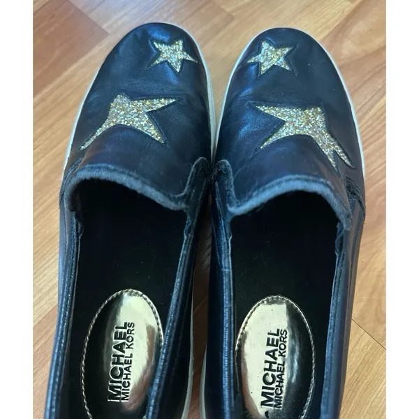 Michael‎ kors patent leather gold glitter stars - Image 4