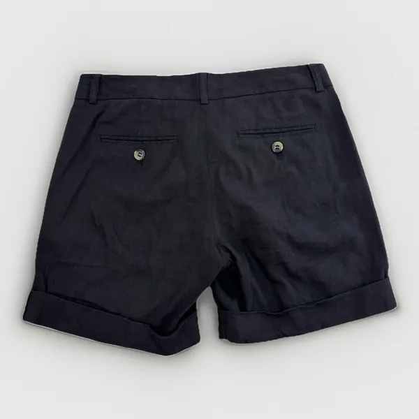 Theory Shorts Womens Size 00 Black Linen Blend Neutral Quiet Luxury - Image 2