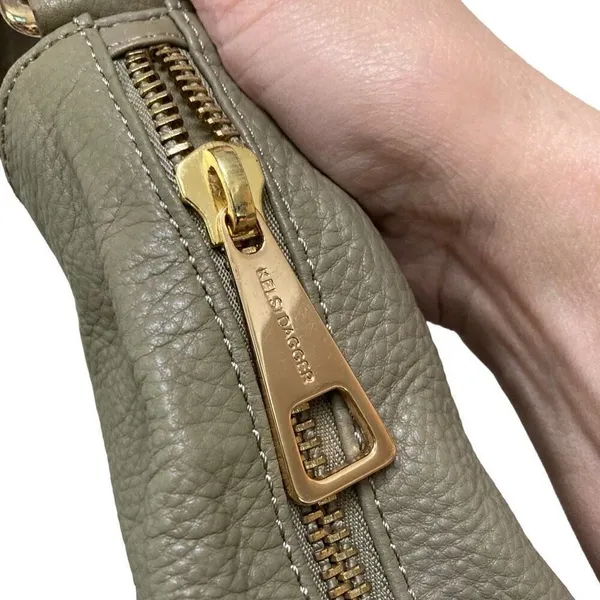Kelsi Dagger McKenzie Sage Hobo Pebble Leather Shoulder Tote‎ Bag Green NEW*￼ - Image 9
