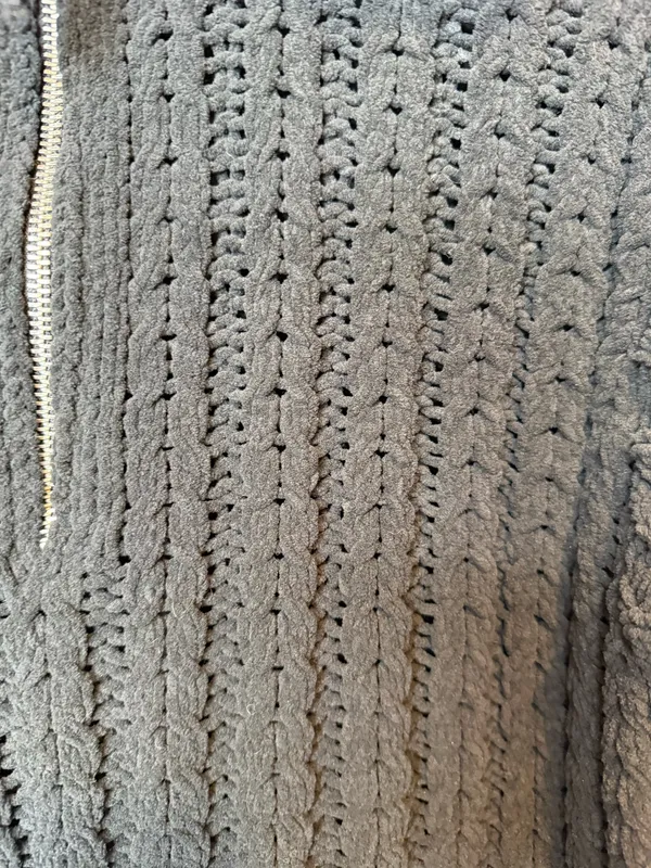 Aerie Black Cable Car Quarter Zip Chunky Cable Knit Sweater Size S Academia - Image 3
