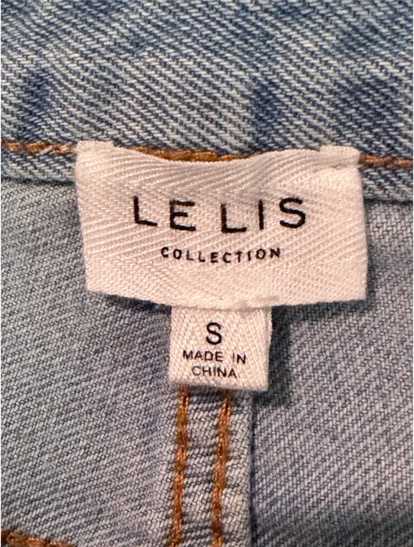 Le Lis Light Blue High-Rise Wide-Leg Jeans With Cuffed Hem - Image 4