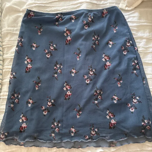 Blue floral pencil skirt - Image 2