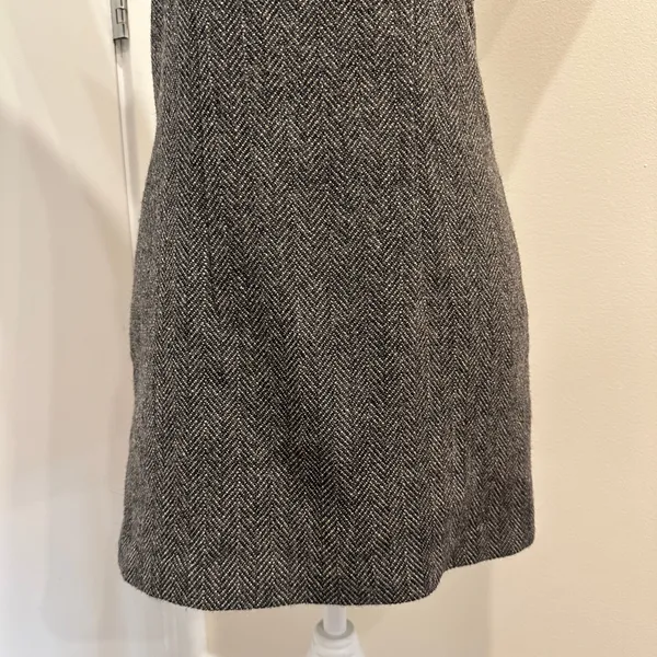 VTG Paul & Joe‎ Brown Tweed Wool Blend Shift Dress Size Small Heritage Preppy - Image 5
