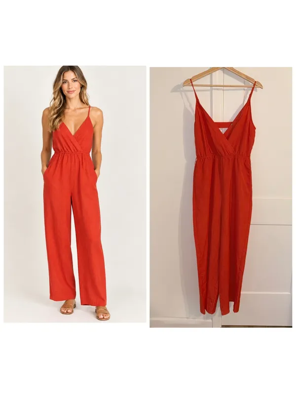 Flying Tomato $110 Woman’s M Open Back Wide Leg sleeveless jumpsuit - Image 2
