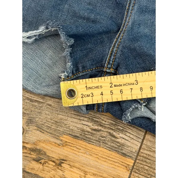 Levis High Rise Jean Shorts Size‎ 28 Distressed Cut Off Denim Micro Mini Bootie - Image 8