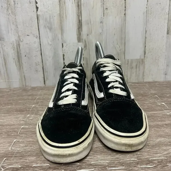 Vans Old Skool Unisex‎ Black Canvas Suede Sneakers Men's 5 / Women's 6.5 - Image 2