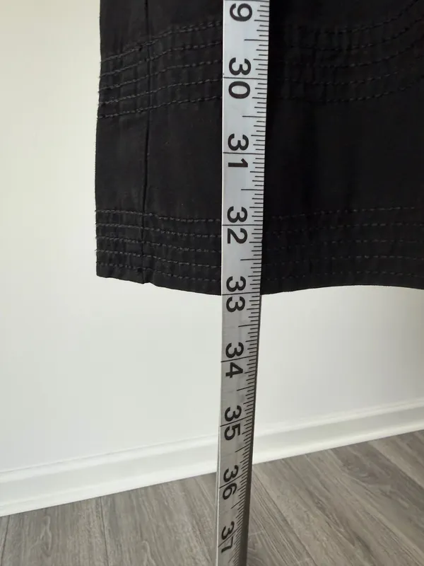 H&M Black Tunic Button Front Dress  - Image 9