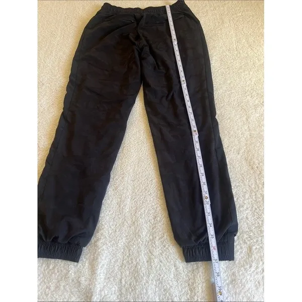 Athleta Brooklyn Textured Lined Jogger Size 4 Black Camo Travel Pants - Image 8