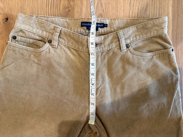 Ralph Lauren Tan Corduroy Boot-Cut Pants - Image 7