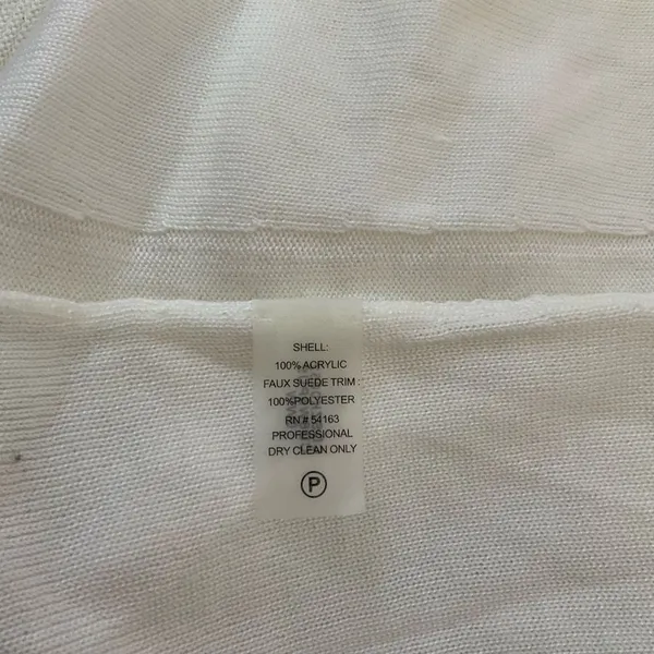 Calvin Klein white cowl neck elbow pad sweater dress - Image 9