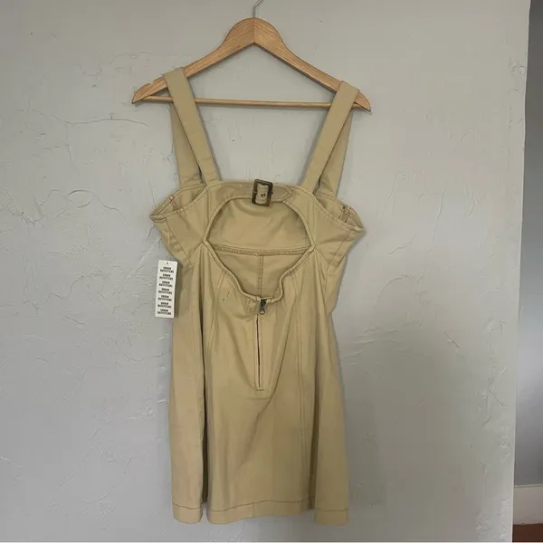 Urban Outfitters Corduroy Tank Tan Mini Dress with Back Cutout NWT size Large‎ - Image 4