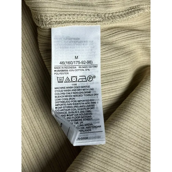 Gap Women's M Rib One-Shoulder Midi Dress‎ Tan Neutral Ribbed Casual - Image 5
