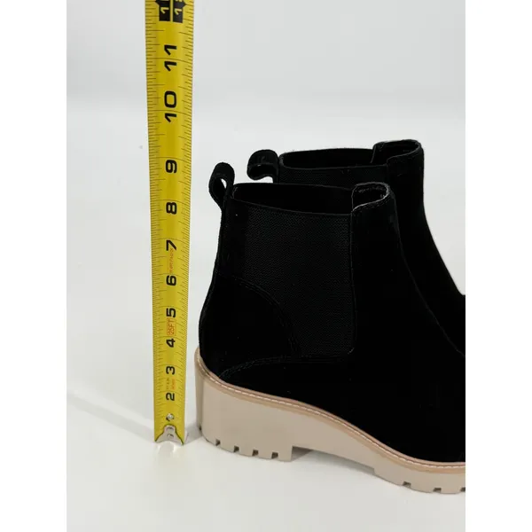 Dolce Vita Black Suede Chelsea Boots Lug Sole Platform‎ Ankle Booties Womens 9.5 - Image 7