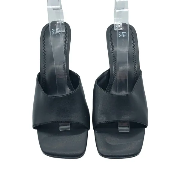 BP. Womens Mirra Black High Heel Square Toe Sandals Size 9.5 - Image 2