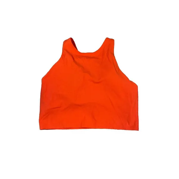 Athleta‎ Women's Activewear Sport Bra Halter Sleeve Orange Medium - Image 3
