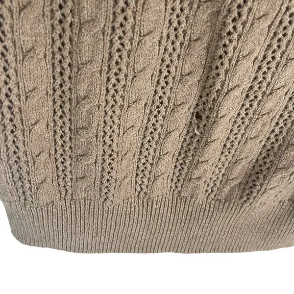 American Eagle Outfitters VTG Y2k Large Brown Sweater Coquette School Academia - Image 3