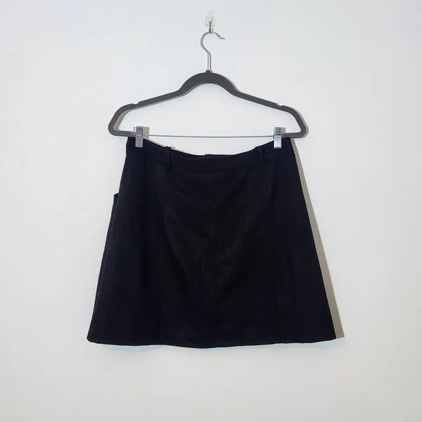 Philosophy Faux Suede Black Mini Skirt Size 12 Black Mini Skirt - Image 4