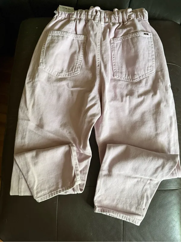 NWT Zara Light Lilac High-Rise barrel jeans size 2 - Image 7