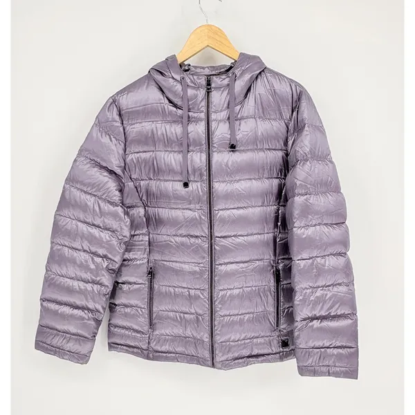Andrew Marc‎ Puffer Jacket Womens XL Lilac Purple Packable Premium Down Hooded - Image 2