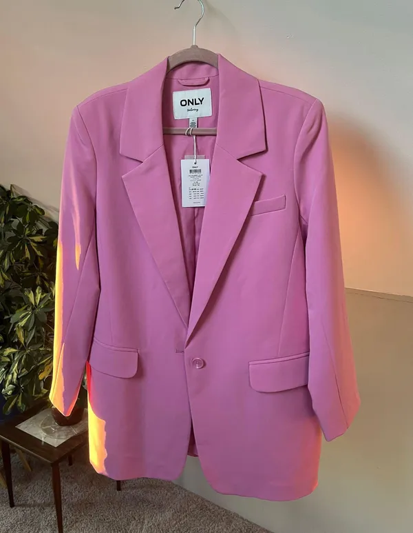 ASOS ONLY  Oversized Pink Blazer - Image 3