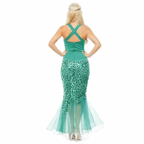 Charades Sequin Mermaid Costume Ariel Halloween Costume NEW Medium - Image 4