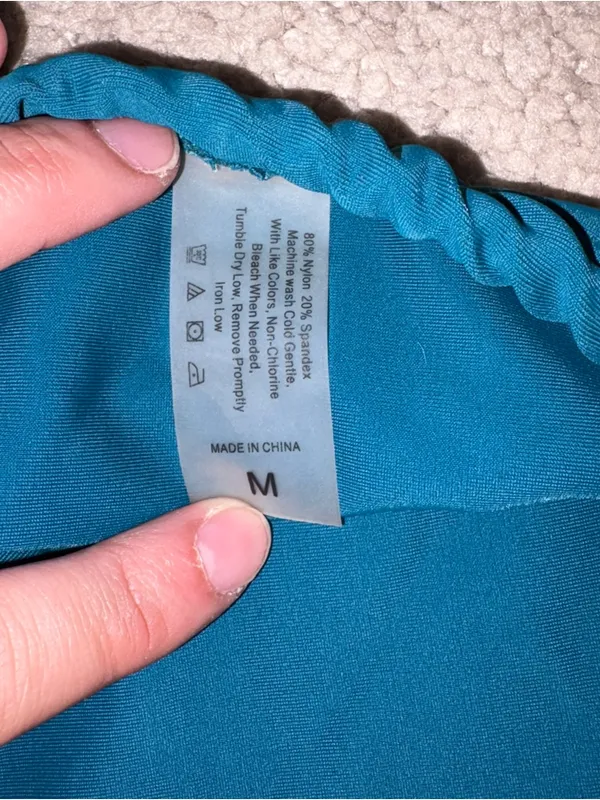Teal Tie-Side Bikini Bottom - Women Swim Size: M - Image 3