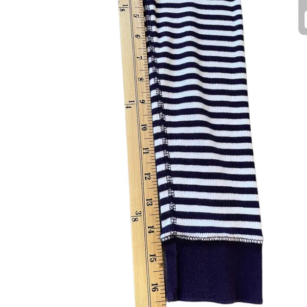 JONES NEW YORK Purple/White Striped Knit Long Sleeve Boat Shirt - Size Small - Image 6